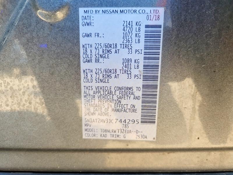 Aukcja sprzedaży 2018 Nissan Rogue, vin: 5N1AT2MV3JC744295, numer aukcji: 57670966