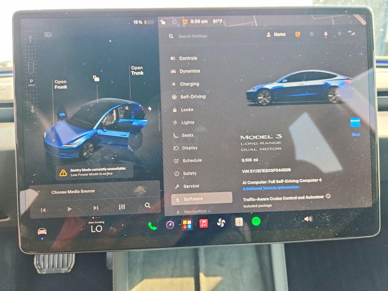 Продажа на аукционе авто 2025 Tesla Model 3, vin: 5YJ3E1EBXSF044509, номер лота: 58287876
