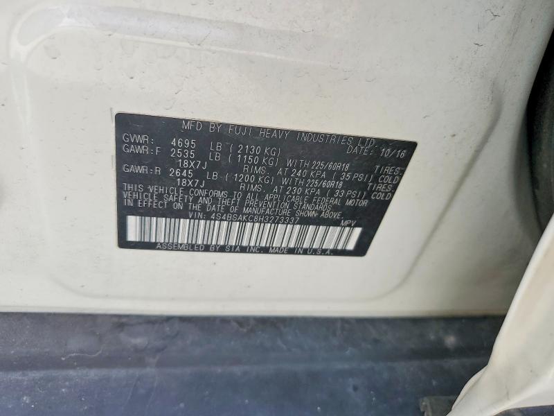 Продаж на аукціоні авто 2017 Subaru Outback, vin: 4S4BSAKC8H3273337, номер лоту: 56712096