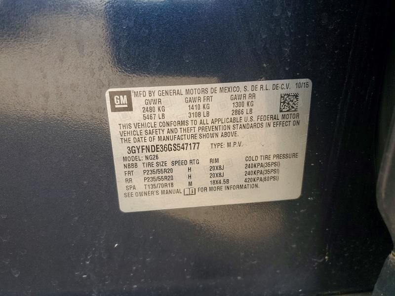 Продажа на аукционе авто 2016 Cadillac Srx, vin: 3GYFNDE36GS547177, номер лота: 56117096