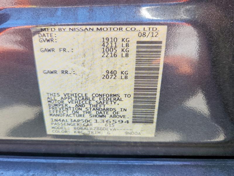 Aukcja sprzedaży 2013 Nissan Altima, vin: 1N4AL3AP5DC136594, numer aukcji: 56439556