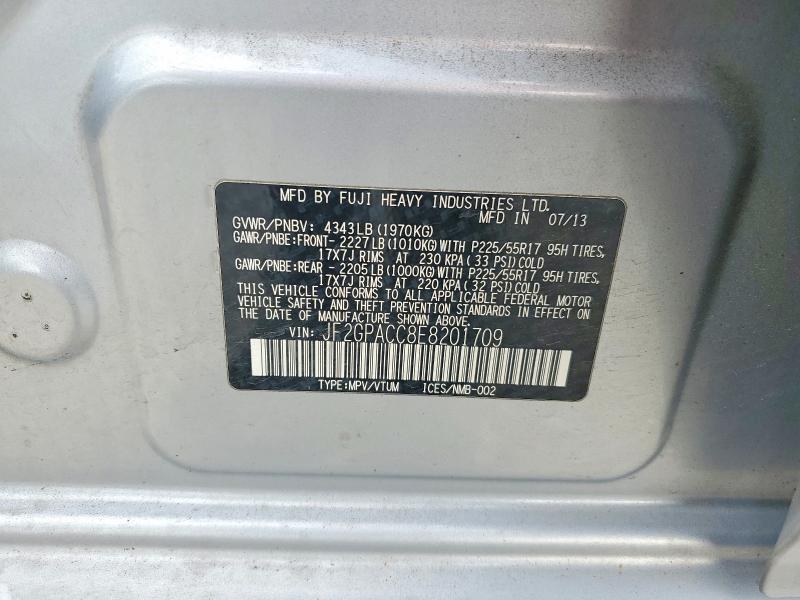 Aukcja sprzedaży 2014 Subaru Xv Crosstrek, vin: JF2GPACC8E8201709, numer aukcji: 56084516