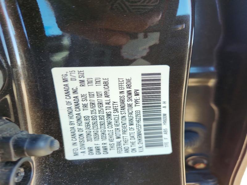 58299896 :رقم المزاد ، 2HKRM4H55FH622933 vin ، 2015 Honda Cr-v 4d Ex مزاد بيع