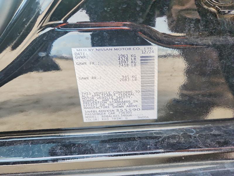 Aukcja sprzedaży 2025 Nissan Altima, vin: 1N4BL4DVXSN355590, numer aukcji: 58105796