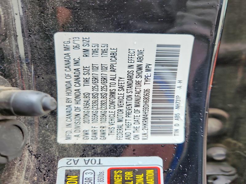 56579446 :رقم المزاد ، 2HKRM4H59DH680606 vin ، 2013 Honda Cr-v مزاد بيع