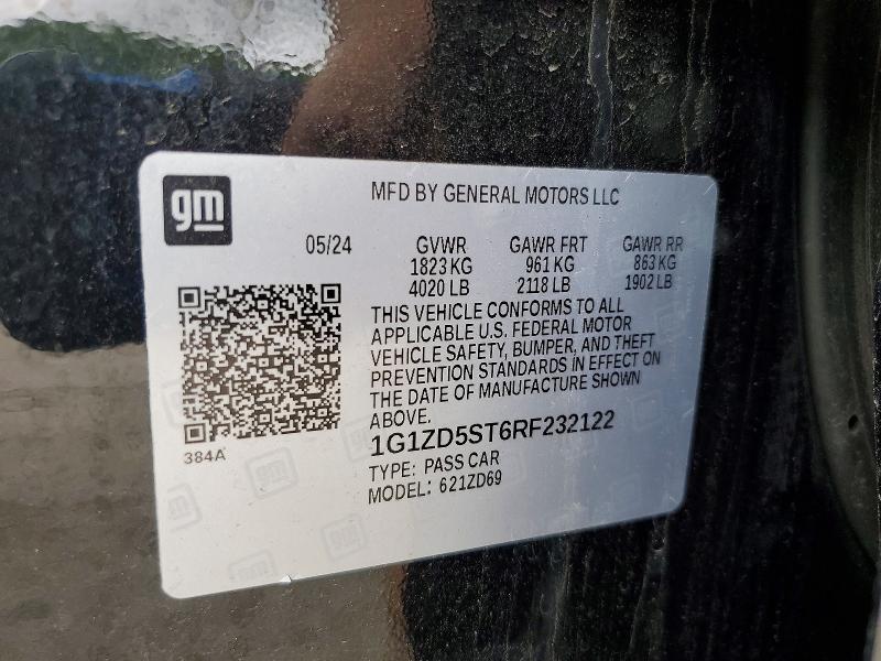 Продаж на аукціоні авто 2024 Chevrolet Malibu, vin: 1G1ZD5ST6RF232122, номер лоту: 57891656
