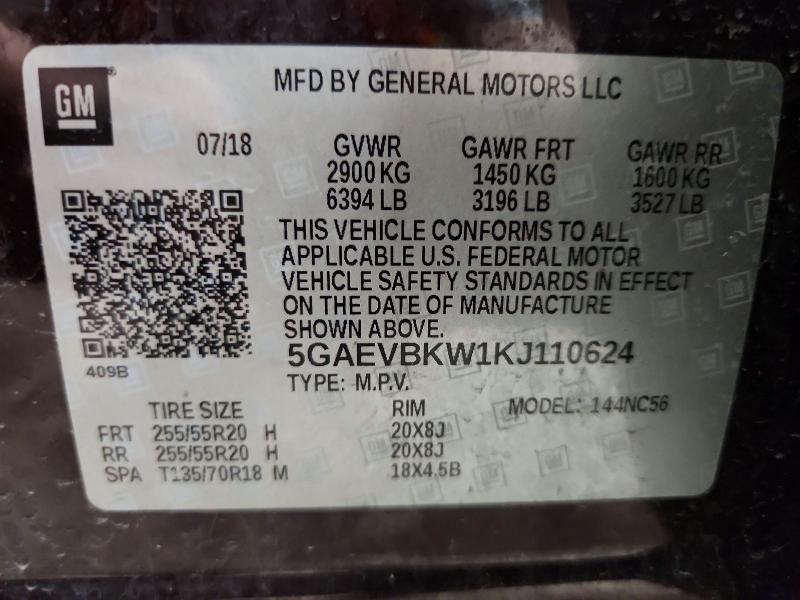 Продажа на аукционе авто 2019 Buick Enclave, vin: 5GAEVBKW1KJ110624, номер лота: 58246006