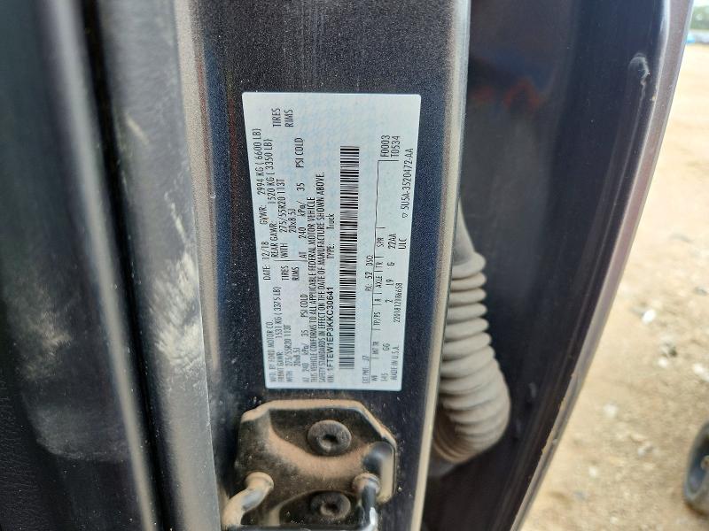 Aukcja sprzedaży 2019 Ford F150, vin: 1FTEW1EP3KKC30641, numer aukcji: 57343456