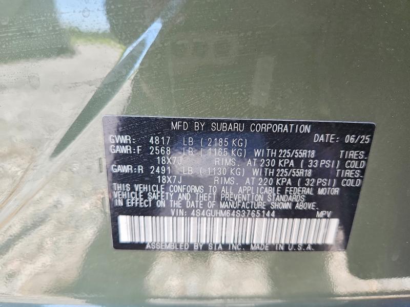 Продажа на аукционе авто 2025 Subaru Crosstrek, vin: 4S4GUHM64S3765144, номер лота: 57127856