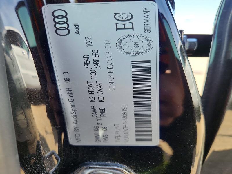 Продажа на аукционе авто 2019 Audi Rs3, vin: WUABWGFF1KA905195, номер лота: 55868096