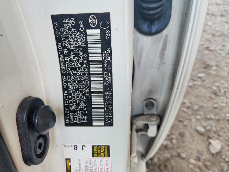 Aukcja sprzedaży 2015 Toyota Prius, vin: JTDKN3DU0F0432816, numer aukcji: 57574016