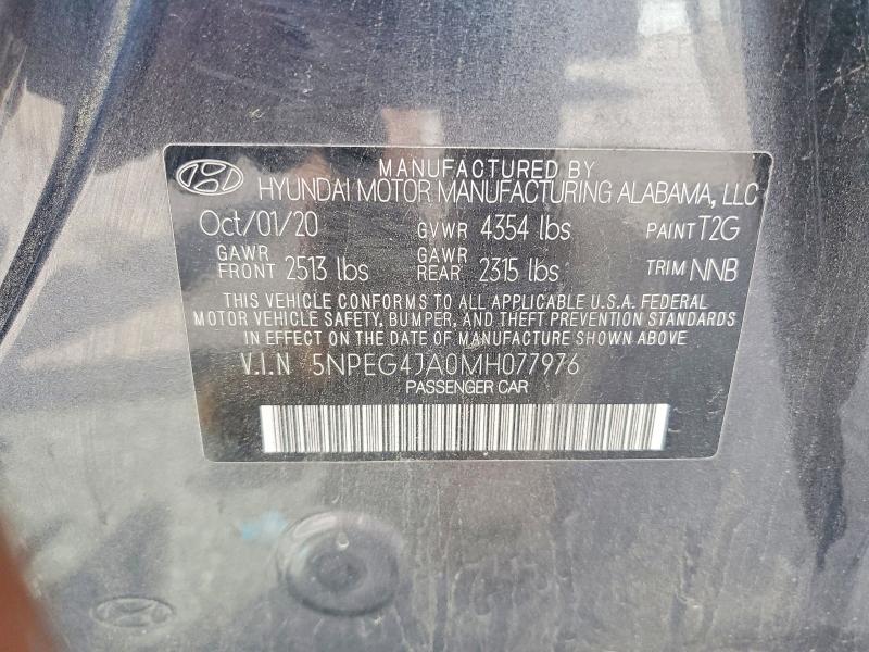Aukcja sprzedaży 2021 Hyundai Sonata, vin: 5NPEG4JA0MH077976, numer aukcji: 55980126