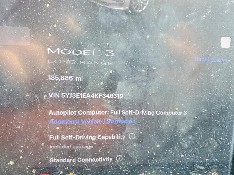 Продажа на аукционе авто 2019 Tesla Model 3, vin: 5YJ3E1EA4KF346319, номер лота: 56541256
