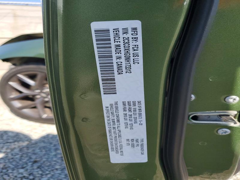 58693966 :رقم المزاد ، 2C3CDXHG0NH173312 vin ، 2022 Dodge Charger مزاد بيع