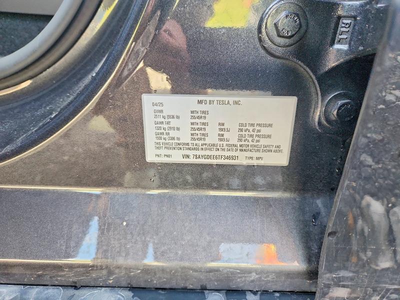 Продажа на аукционе авто 2026 Tesla Model Y, vin: 7SAYGDEE6TF346931, номер лота: 54973406