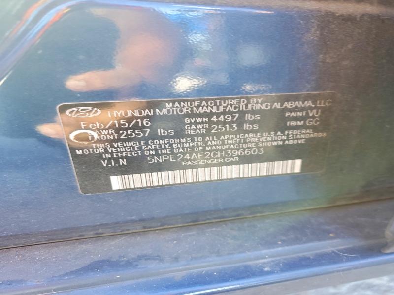 Aukcja sprzedaży 2016 Hyundai Sonata, vin: 5NPE24AF2GH396603, numer aukcji: 55726416