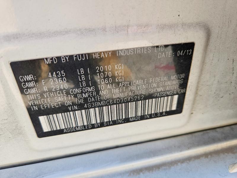Продаж на аукціоні авто 2013 Subaru Legacy, vin: 4S3BMBC64D3045262, номер лоту: 57610996