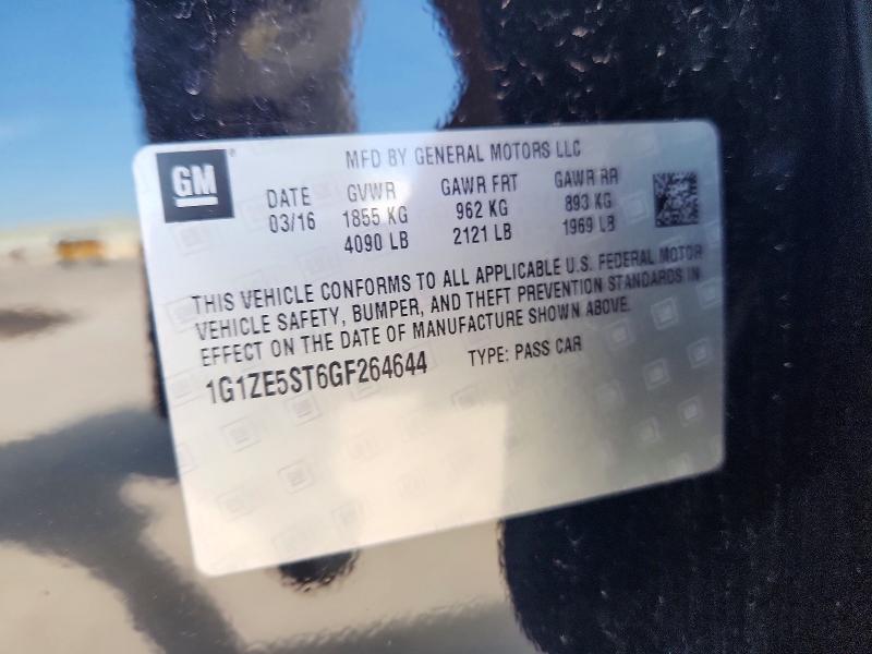 Продажа на аукционе авто 2016 Chevrolet Malibu, vin: 1G1ZE5ST6GF264644, номер лота: 58792076