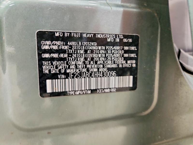Auction sale of the 2017 Subaru Forester, vin: JF2SJABC4HH430096, lot number: 56238276