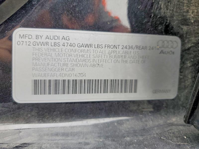 Продаж на аукціоні авто 2013 Audi A4, vin: WAUEFAFL4DN016204, номер лоту: 58119876