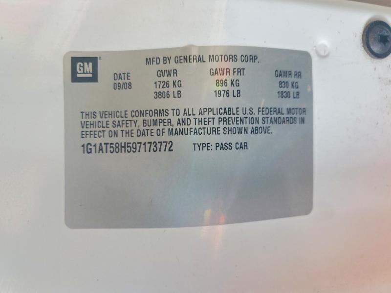 57260966 :رقم المزاد ، 1G1AT58H597173772 vin ، 2009 Chevrolet Cobalt مزاد بيع
