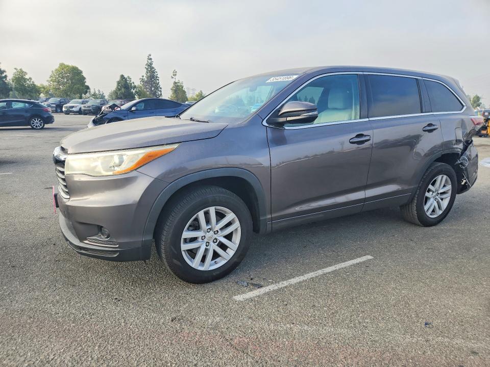 2015 Toyota Highlander მანქანა იყიდება აუქციონზე, vin: 5TDZKRFH8FS114241, აუქციონის ნომერი: 55451896