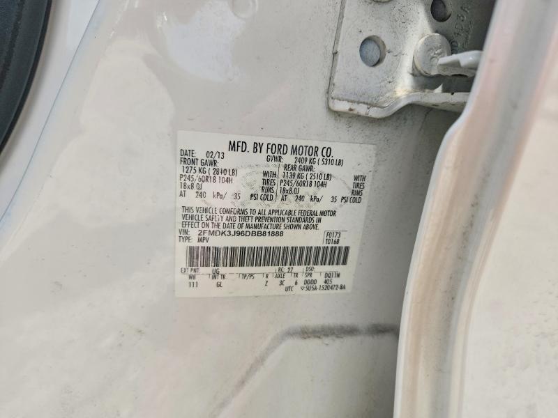 Продажа на аукционе авто 2013 Ford Edge, vin: 2FMDK3J96DBB81888, номер лота: 55620846
