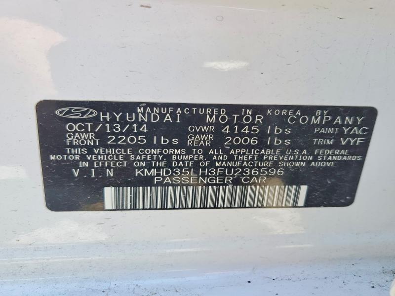 Продаж на аукціоні авто 2015 Hyundai Elantra Gt, vin: KMHD35LH3FU236596, номер лоту: 57484716