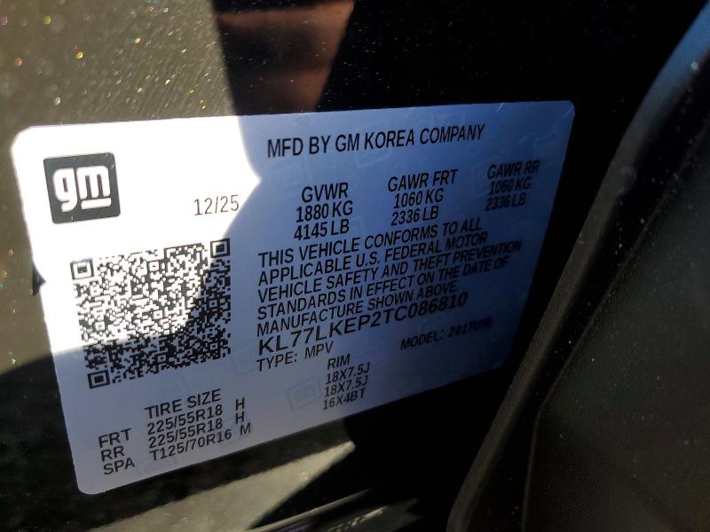 Продажа на аукционе авто 2026 Chevrolet Trax, vin: KL77LKEP2TC086810, номер лота: 55851116