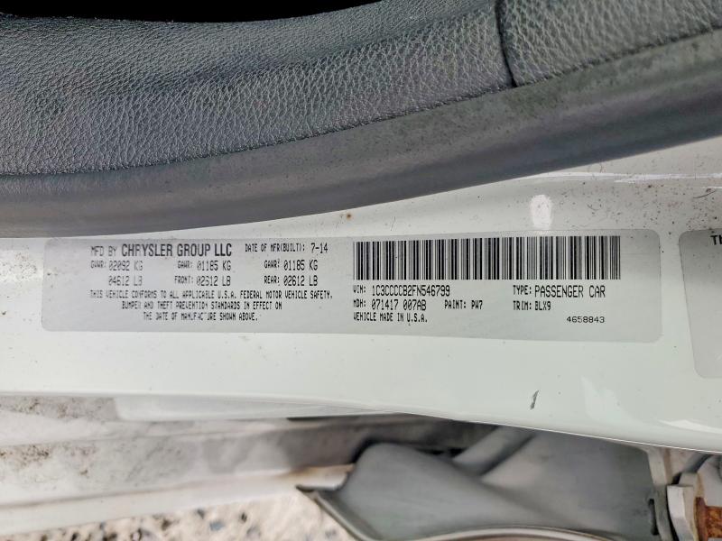 Aukcja sprzedaży 2015 Chrysler 200, vin: 1C3CCCCB2FN546799, numer aukcji: 56287526