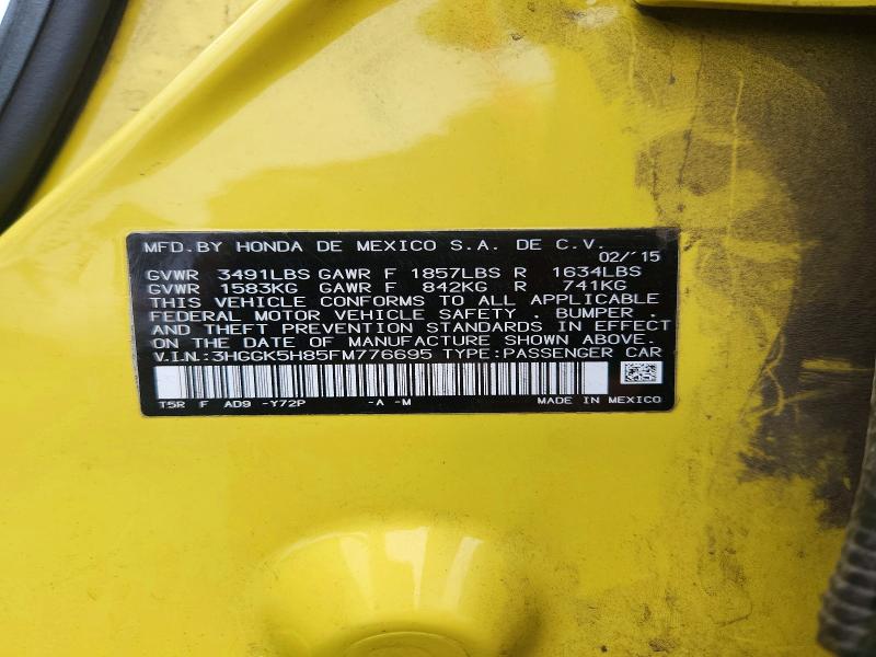 Aukcja sprzedaży 2015 Honda Fit, vin: 3HGGK5H85FM776695, numer aukcji: 56169186