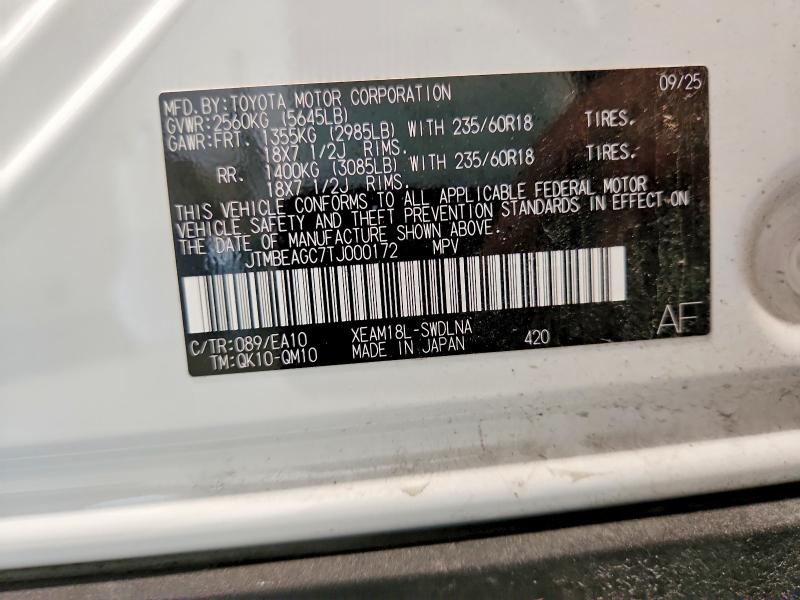 Продаж на аукціоні авто 2026 Subaru Solterra, vin: JTMBEAGC7TJ000172, номер лоту: 56487236