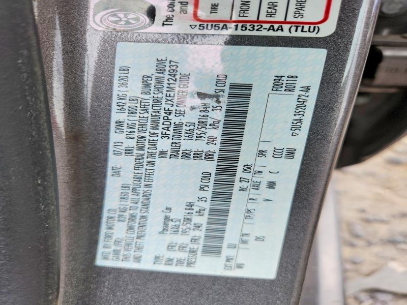 Продажа на аукционе авто 2014 Ford Fiesta, vin: 3FADP4FJXEM124937, номер лота: 57630236