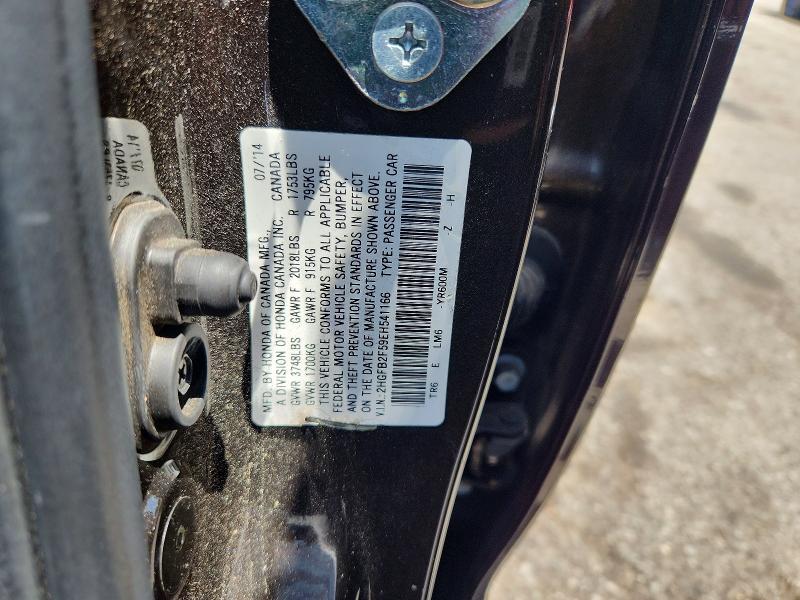 58984466 :رقم المزاد ، 2HGFB2F59EH541166 vin ، 2014 Honda Civic مزاد بيع