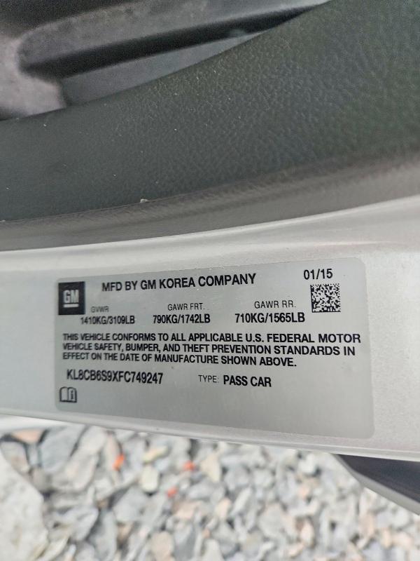 Продажа на аукционе авто 2015 Chev Spark, vin: KL8CB6S9XFC749247, номер лота: 55812526