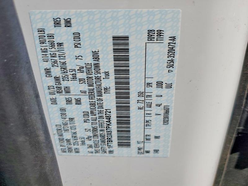 Продажа на аукционе авто 2023 Ford Transit, vin: 1FTBR3X87PKA48721, номер лота: 57930126