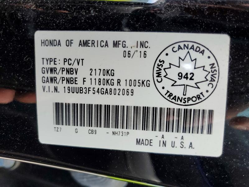 Продажа на аукционе авто 2016 Acura Tlx, vin: 19UUB3F54GA802069, номер лота: 57058866