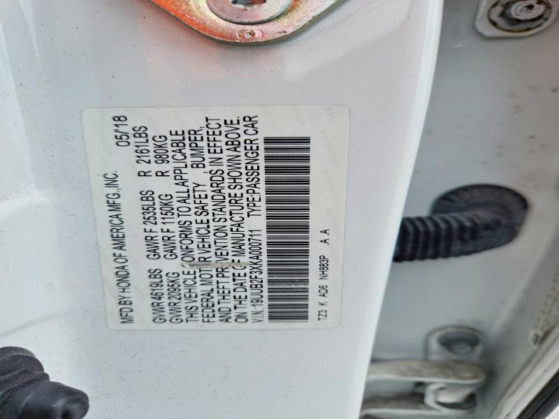 57776676 :رقم المزاد ، 19UUB2F3XKA000711 vin ، 2019 Acura Tlx مزاد بيع