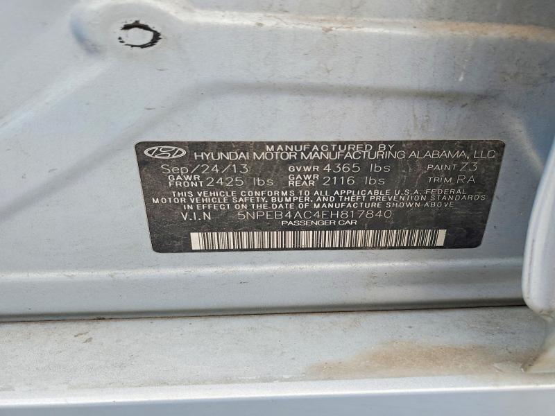 Продажа на аукционе авто 2014 Hyundai Sonata, vin: 5NPEB4AC4EH817840, номер лота: 58579076