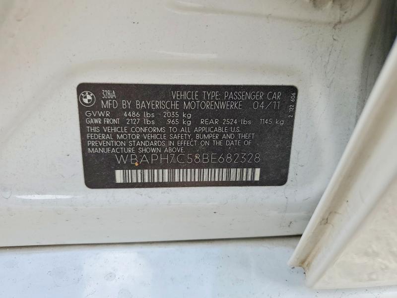 2011 Bmw 328 მანქანა იყიდება აუქციონზე, vin: WBAPH7C58BE682328, აუქციონის ნომერი: 56739756