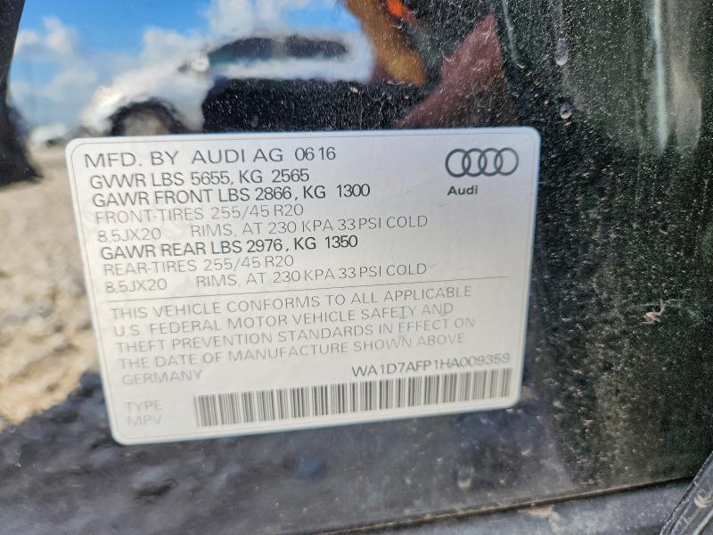 Продажа на аукционе авто 2017 Audi Q5, vin: WA1D7AFP1HA009359, номер лота: 54882626