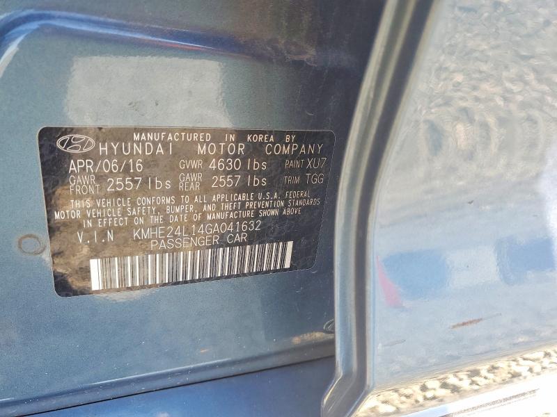 Продаж на аукціоні авто 2016 Hyundai Sonata Hybrid, vin: KMHE24L14GA041632, номер лоту: 56288666