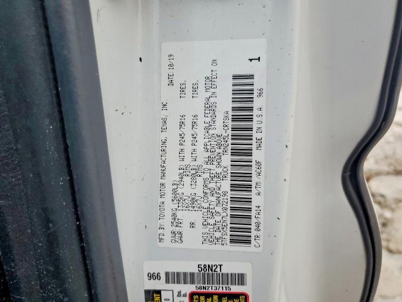 Продаж на аукціоні авто 2020 Toyota Tacoma, vin: 5TFSX5EN7LX072198, номер лоту: 55648976