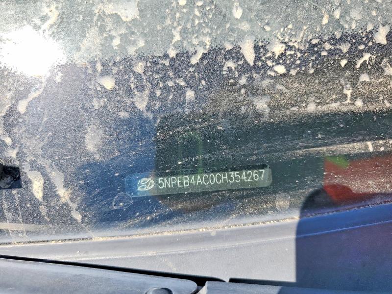58486226 :رقم المزاد ، 5NPEB4AC0CH354267 vin ، 2012 Hyundai Sonata مزاد بيع