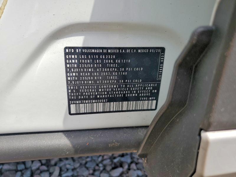 Aukcja sprzedaży 2025 Volkswagen Tiguan, vin: 3VVMR7RM8SM020567, numer aukcji: 57386096