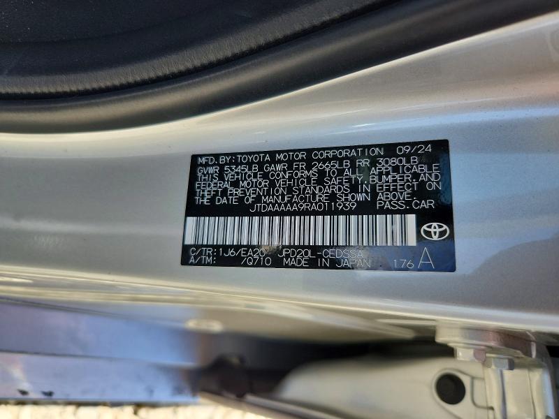 Aukcja sprzedaży 2024 Toyota Mirai, vin: JTDAAAAA9RA011939, numer aukcji: 56601356
