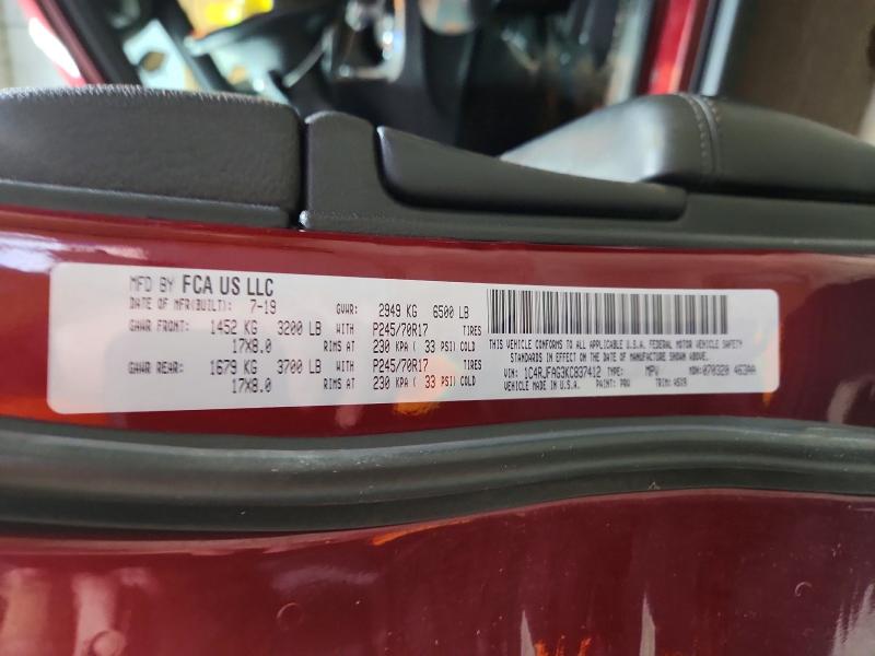 Aukcja sprzedaży 2019 Jeep Grand Cherokee, vin: 1C4RJFAG3KC837412, numer aukcji: 56702576