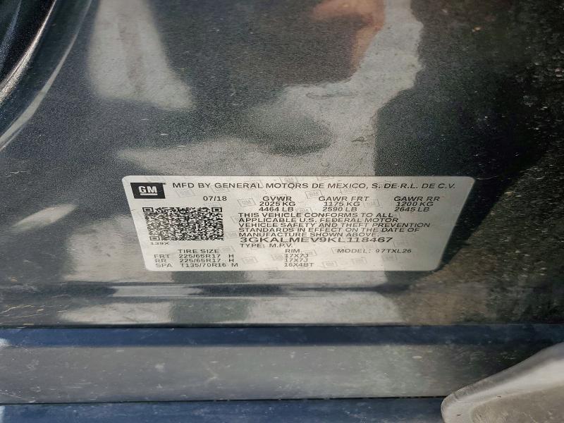 2019 Gmc Terrain მანქანა იყიდება აუქციონზე, vin: 3GKALMEV9KL118467, აუქციონის ნომერი: 56514436