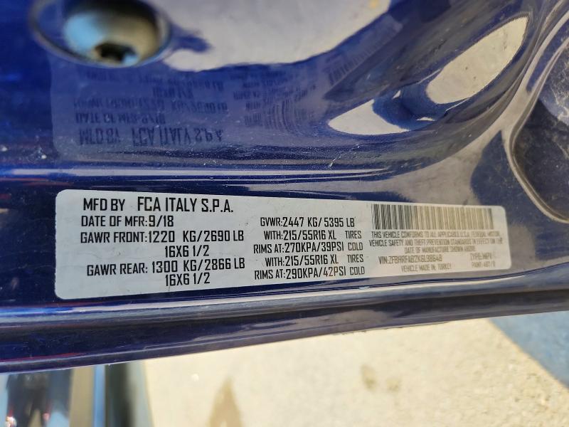 55980626 :رقم المزاد ، ZFBHRFAB2K6L98648 vin ، 2019 Ram Promaster City مزاد بيع