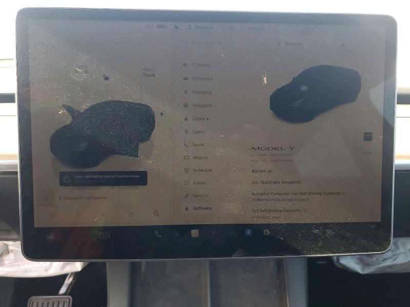 Продажа на аукционе авто 2022 Tesla Model Y, vin: 7SAYGAEE1NF488721, номер лота: 98872875
